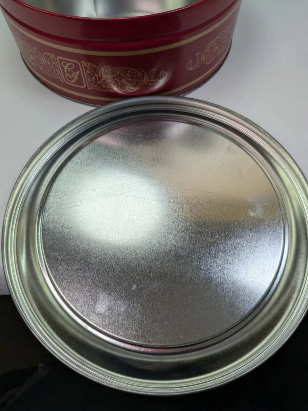 Vintage Currier Ives Central Park in Winter Holiday Cookie Tin Lid Plaque 10x3.7